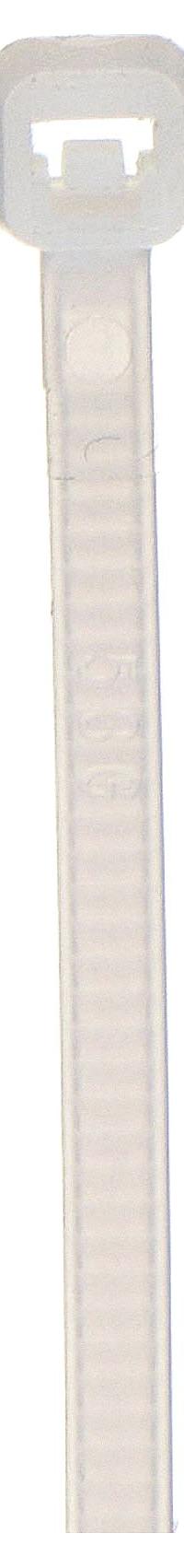 GRAINGER Cable Tie: 8 in Nominal Lg, 2 in Nominal Max. Bundle Dia., 0.1 in Wd, Natural, 100 PK (MPN 36J133). Key specifications — Outdoor Use: No; Color: Natural; Brand: GRAINGER.