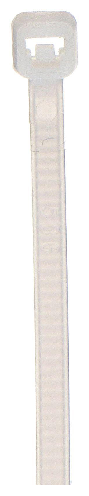 GRAINGER Cable Tie: 8 in Nominal Lg, 2 in Nominal Max. Bundle Dia., 0.1 in Wd, Natural - All Purpose Nylon Cable Ties