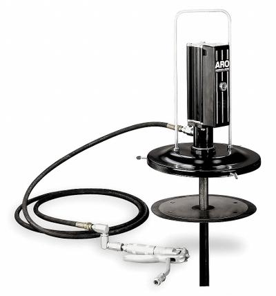 ARO Air Drum Pump: Pump w/ Discharge Hose & Nozzle, 50:1 - Grease Dispensing Piston Drum Pumps