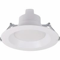 MAXLITE Downlight: 8 in Dia, 450 lm_750 lm_1,000 lm, 2700K/3000K/3500K/4000K/5000K, 11 W, White (MPN RCF8V05WCSTA). Key specifications — attr1262090: White; attr1262081: Yes; attr1262085: 5000K; attr1262092: MAXLITE; attr1262050: 120 to 277V AC.
