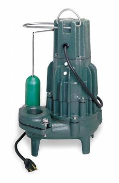 ZOELLER Sewage Ejector Pump: Cast Iron, Single Phase, 1/2 hp, 115V AC, 2 in Max. Dia. Solids, 60 Hz (MPN 292-0001). Key specifications — Impeller Material: Cast Iron; Rated Voltage: 115V AC; Hazardous Location Class: Not Rated; Brand: ZOELLER; Discharge Orientation: Vertical; Switch: Integral Vertical Float.