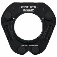 DEWALT Press Jaw: 2 1/2 in Pipe, Copper (Plumbing)/Stainless Steel, Extended/Std Tool Types (MPN DCE201212). Key specifications — attr518773: Rings; attr537224: 2-1/2 in; attr518762: Stainless Steel; attr518771: Galvanized Steel; attr518761: Elkhart ApolloPress; attr518760: DEWALT.