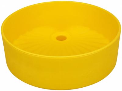 EAGLE Funnel: No Lid, Yellow, No Flame Arrester, 18 in x 7 in, 2 in Spout Dia - Drum Funnels