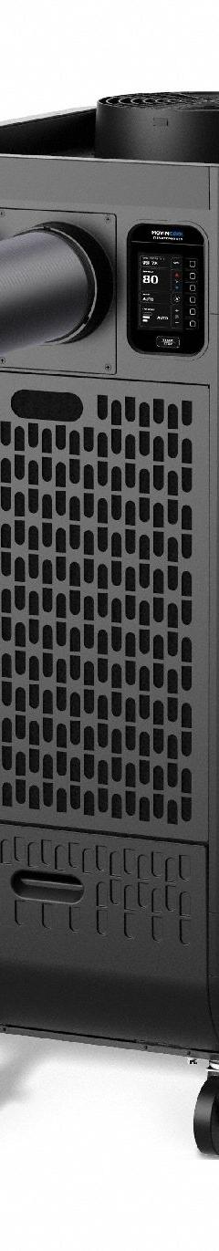 MOVINCOOL Portable Air Conditioner: 1,400 sq ft – 1,500 sq ft, 24,000 BtuH, 208/230V AC (MPN Climate Pro X26e). Key specifications — Compatible Location: Indoor; Voltage: 208/230V AC; Includes Air Filter: Air Filter Included; Brand: MOVINCOOL.