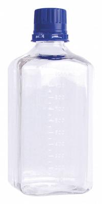 Media Bottle: PETG, 1,000 mL Capacity - oz, 1 L Capacity - mL, Closure Included, Sterile, Unlined (MPN WPBGC1000S). Key specifications — Graduated: Yes; Closure Type: Tamper Evident; Body Color: Colorless; Brand: APPROVED VENDOR.