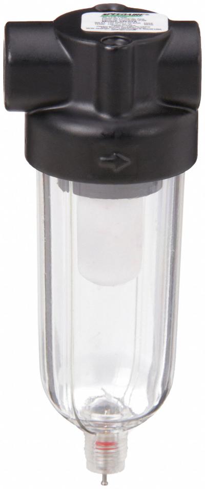 SPEEDAIRE Compressed Air Filter: Particulate, 1/4 in NPT, 5 micron, 26 cfm - Speedaire FRL Air Filters
