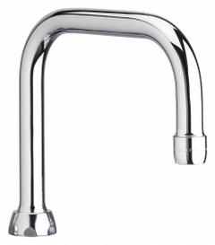 CHICAGO FAUCETS Spout: Spout, Gooseneck, Swivel Spout, Brass, Polished Chrome, 1.5 gpm Flow Rate (MPN DB6AE35JKABCP). Key specifications — Includes: Mounting Hardware; Product Type: Spout; Spout Style: Swivel; Body Material: Brass; Color/Finish: Polished Chrome; Brand: CHICAGO FAUCETS.