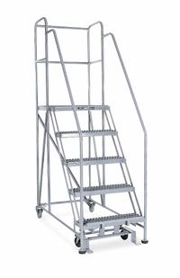 COTTERMAN Mobile Work Platform: 4.2 ft Platform Ht - Max, 24 in x 60 in, Steel, 800 lb Load Capacity (MPN 5WP2460RA3B4B8AC1P6). Key specifications — Folding: Not Foldable; Mobility: Rolling; Components Included: Rubber Foot Pads; Use Location: Indoor; Brand: COTTERMAN; Color: Gray; Height Adjustability: Fixed Height; Includes Handrails: Handrails Included.