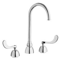 CHICAGO FAUCETS Gooseneck Kitchen/Bathroom Faucet: 786, Cast Brass, Widespread, Deck, 2 Handles (MPN 786-GN2FCABCP). Key specifications — Series: 786; Brand: CHICAGO FAUCETS.