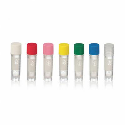 APPROVED VENDOR Cryogenic Vial: Cryogenic, Polypropylene, 2 mL, Green, 12 mm Body Dia - Plastic Cryogenic Vials