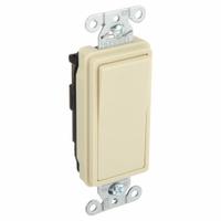 HUBBELL Wall Switch: Rocker Switch, Single Pole, Maintained, Ivory, 120/277V AC, 20 A (MPN DS120I). Key specifications — Illuminated: No; Voltage Rating: 120/277V AC.