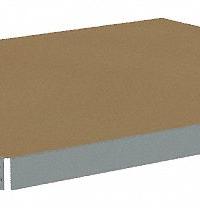 TENNSCO Shelf: 42 in x 42 in, 2,250 lb Load Capacity, Particleboard, Gray, Shelf (MPN ZLES-4242D). Key specifications — Decking Material: Particleboard; Includes: (4) Beams; Decking Finish: Unfinished; Shelf Configuration: Single Straight; Color: Gray; Frame Material: Steel; Brand: TENNSCO; Frame Finish: Zinc Plated.