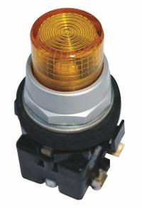 EATON Pilot Light Lens: 30 mm Panel Mounting Hole Dia, Yellow, Fresnel, Incandescent/LED (MPN HT8BY). Key specifications — Brand: EATON; Compatible with Series: HT800 PresTest; Lens Material: Plastic.