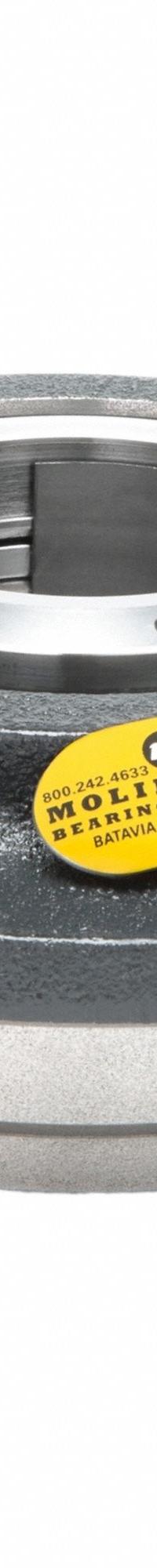 MOLINE BEARING 4 Bolt Flange Bearing: Spherical Roller, 1 3/4 in Bore, Cast Iron, Concentric Collar (MPN 19731112). Key specifications — Bore Type: Cylindrical; Brand: MOLINE BEARING; Lubricant Material: LC-2 Lithium Complex Grease; Mounting Bolt Size: 7/16 in; Split Housing: Not Split; System of Measurement: Inch.