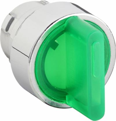 Dayton Short-Handled Selector Switch: 22 mm Panel Mount Size, 3 Positions - Illuminated Selector-Switch Operators