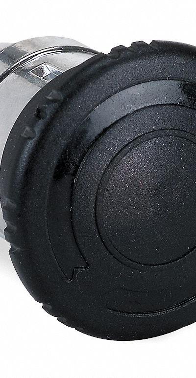 SCHNEIDER Mushroom Head Push Button: Black - Mushroom-Head Push-Button Operators