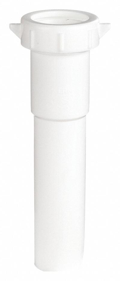 APPROVED VENDOR Extension: Plastic, White, 1 1/4 in Nominal Pipe Size, 6 in Overall Lg - Drain Length Extensions