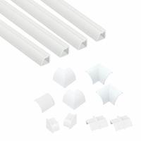 Hinge and Click Lock: Quarter Round, 7/8 in Wd, 7/8 in Ht, 60 in Lg, Plastic, White, Back End (MPN US/5FT22QSWKIT001). Key specifications — Finish: Unfinished; Brand: D-LINE; Color: White; Item [MERCH]: Hinge and Click Lock; Includes: Clip-Over Corner Bends; Mounting Style: Adhesive; Material: PVC; Paintable: Yes.