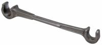 WESTWARD Double End Valve Wheel Wrench: 1 in_1 5/16 in Head Size, 17 1/2 in Overall Lg, Alloy Steel (MPN 5PWE7). Key specifications — attr310395: No; attr310394: Black Oxide; attr310393: Alloy Steel; attr324959: WESTWARD.