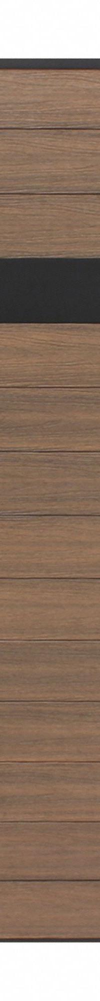 EUROFENCE Privacy Fence: Estate Style Topper, Light Brown, 6 ft Overall Wd, 6 ft Overall Ht (MPN EF 01401). Key specifications — Brand: EUROFENCE; Product Type: Horizontal Fence Section; Infill Color: Light Brown; Topper Material: Aluminum; Posts Included: Posts Not Included; Frame Material: Aluminum; Inlay Board Material: Wood Plastic Composite; Topper Color: Light Brown.