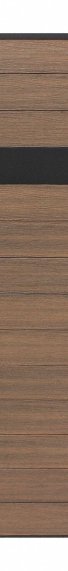EUROFENCE Privacy Fence: Estate Style Topper, Light Brown, 6 ft Overall Wd, 6 ft Overall Ht (MPN EF 01401). Key specifications — Brand: EUROFENCE; Product Type: Horizontal Fence Section; Infill Color: Light Brown; Topper Material: Aluminum; Posts Included: Posts Not Included; Frame Material: Aluminum; Inlay Board Material: Wood Plastic Composite; Topper Color: Light Brown.