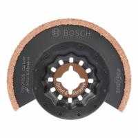 BOSCH Oscillating Scraper Blade: 2 1/2 in Blade Wd, 4 in Blade Lg, Carbide Grit, Starlock Connection (MPN OSL212CG). Key specifications — attr1097676: BOSCH; attr1097658: Carbide Grit; attr1097655: Rounded.
