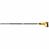 DEWALT Cordless Concrete Vibrator: Handheld, 20V DC, 4 ft Lg, 1 1/8 in Dia, 4 in Radius, Bare Tool (MPN DCE531B). Key specifications — attr117575: No; attr117579: (1) Bare Tool; attr117585: Bare Tool; attr117598: 20V DC.