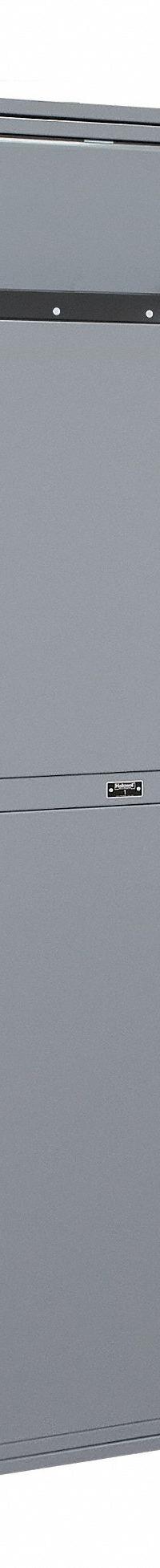 HALLOWELL Locker: 26 in x 21 in x 84 in, 1 Tiers, 1 Units Wide, Dark Gray, # Plate Included, Gray (MPN HUE614-SC-HG). Key specifications — Brand: HALLOWELL; Locker Color: Dark Gray; Assembled: Assembled; Number Plate Included: Yes.