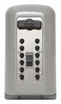 KIDDE Lock Box: Mechanical Combo Lock, 5 Key Capacity, 5 7/8 in Outside Ht, 3 1/4 in Outside Wd (MPN 2047). Key specifications — Finish: Powder Coated; Brand: KIDDE; Color: Titanium; Material: Stainless Steel; Lock Style: Mechanical Combination.