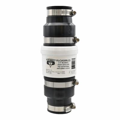 PRO SERIES PUMPS Check Valve: Swing, Inline Valve Body, 2-Way, 1 1/2 in Pipe Size, PVC - PVC Swing Check Valves
