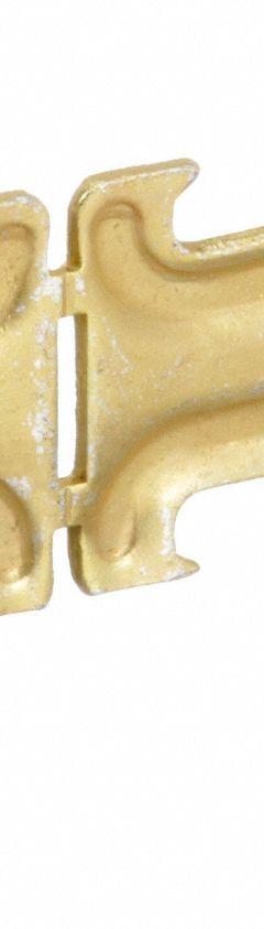 EMT Conduit Angler Clamp: Steel, Electroplated, 1 1/4 in Conduit Trade Size (MPN C109 1-1/4). Key specifications — Color: Gold; Material: Steel; Finish: Electroplated; For Use With: RMC.