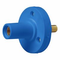 Single Pole Receptacle: Blue, Straight Taper Nose Mating, Threaded Stud Termination, 600V AC/600V DC (MPN 15R22-UB). Key specifications — Series: 15; Receptacle Gender: Female; Brand: LEVITON.