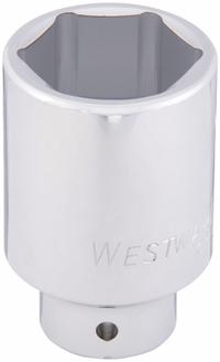 WESTWARD Socket: SAE, 3/4 in Drive Size, 2 in Socket Size, 6-Point, Deep, Chrome, Not Tether Capable (MPN 10E314). Key specifications — attr1204417: WESTWARD; attr1204392: Chrome.