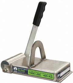 MAG-MATE Lifting Magnet: 1,000 lb Max Load Capacity, 1,000 lb Max Flat Load Capacity, Pry-Off Handle (MPN BL1000). Key specifications — Brand: MAG-MATE; Manufacturer Part Number: BL1000.