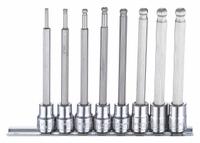 WESTWARD Socket Bit Set: 1 - 25 Pieces, 3/8 in Drive Size, 8 Pieces, 3 mm to 10 mm Tip Size Range (MPN 54TM66). Key specifications — attr1216280: Fixed Insert; attr1216283: WESTWARD; attr1225718: 3 mm to 10 mm; attr1227491: 3/8 in.