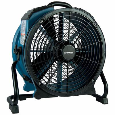 XPOWER Axial Blower: 3,600 cfm, 1/3 hp, Pivoting Frame, 115V AC, Variable Speeds - Portable Fans