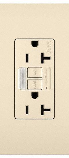 LEGRAND GFCI-USB: Duplex, 5-20, Light Almond, GFCI, 125V AC, 20 A, 2 Pole / 3 Wire (MPN 2097NTLTRLA)