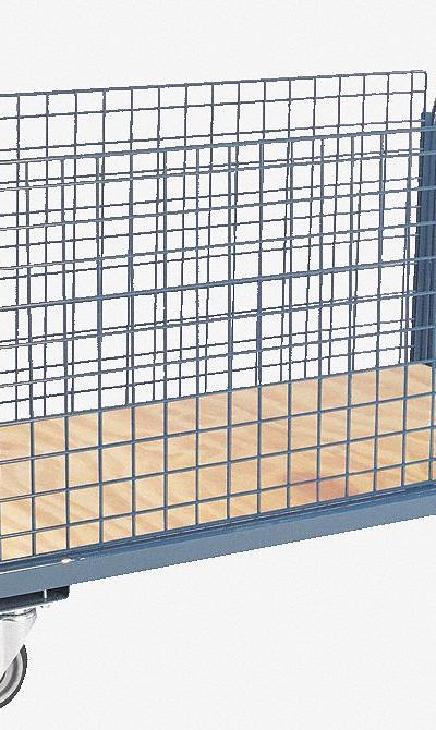 JAMCO Platform Truck: 1,200 lb - Load-Securing Wooden-Deck Platform Trucks with Side Panels