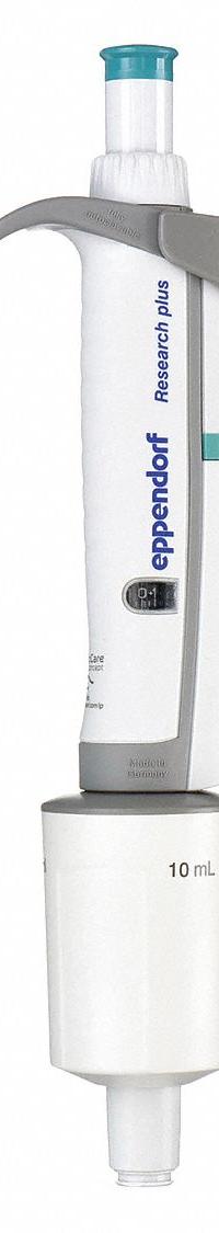 EPPENDORF Single-Channel Pipettor: 1 Channels, 10,000 ul Capacity - Max, 0.01 mL Volume Increments (MPN 3123000080). Key specifications — Color: Turquoise; Brand: EPPENDORF; Pipetter Type: Manual Adjustable Volume; Autoclavable: Autoclavable; Product Type: Single-Channel Pipettor.