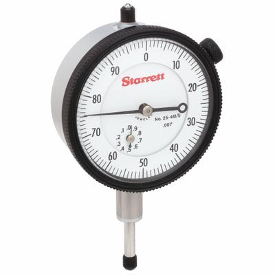 STARRETT Dial Indicator - Lug Back: 0 in to 0.5 in, Inch, Plunger - Continuous Reading Back Lug Dial Indicators