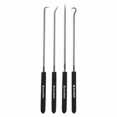 ULLMAN Hook/Pick Set: Steel, Angle/Hook/Straight, 45° Angle/90° Angle/Hook/Straight Tip (MPN CHP4-L). Key specifications — attr1004944: ULLMAN; attr1016102: Steel; attr1016110: Plastic; attr1016098: Hook/Pick Set; attr1016101: 90° Angle; attr1016108: Knurled; attr1034911: Steel.