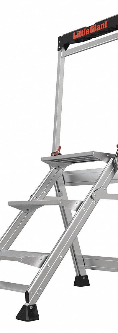 LITTLE GIANT Step Stool: 3 Steps - Folding Step Stools