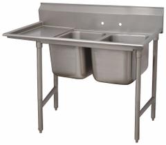ADVANCE TABCO Scullery Sink: 2 Bowls, 42 in Overall Ht, 64 in Overall Lg, 27 in Overall Wd (MPN 9-2-36-24R). Key specifications — Brand: ADVANCE TABCO.