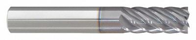 APPROVED VENDOR Corner Radius End Mill: Carbide, nACRo Coated, 6 Flute, 3/4" Mill Dia - Fast-Cutting Carbide Corner-Radius End Mills for Steel & Cast Iron