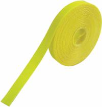 RIP-TIE Hook-and-Loop Cable Tie Roll: 75 ft Lg, 1 in Wd, 38 lb Tensile Strength, Yellow, Polyester (MPN G-10-075-Y). Key specifications — Color: Yellow; Material: Polyester; Brand: RIP-TIE.