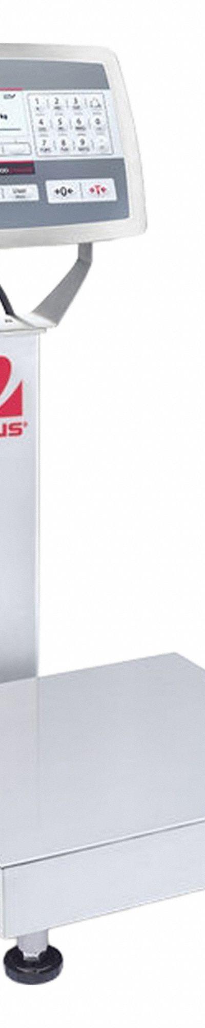 OHAUS Industrial Bench Scale: 12 in x 12 in - Bench Scales with Column-Mounted Indicator
