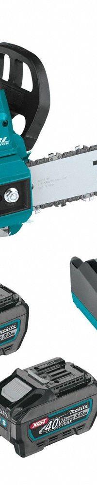 MAKITA Battery-Powered Chainsaws: 16 in Bar Lg, Top Handle, Adj/Auto Chain Oiler, 40 V, 30 cc (MPN GCU03T). Key specifications — Brand: MAKITA.