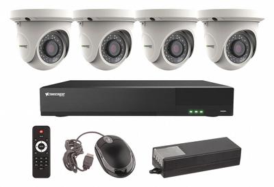 VITEK Video Surveillance Digital Systems: Turret, 4 Cameras Included, 2.8 mm Max Focal Lg - Video Surveillance Digital Systems w/ Cameras
