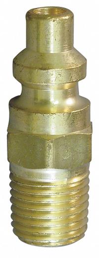 HANSEN Quick Coupler Plug: NPTF, 1/4" (MPN 03A). Key specifications — Manufacturer Part Number: 03A; Hose Connection Gender: Male; Hose Connection Size: 1/4 in; Hose Connection Type: NPTF; Locking Type: Sleeve; Brand: HANSEN; Color Code: Green.