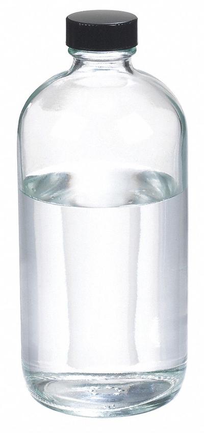 WHEATON Sampling Bottle: 500 mL, Colorless, 28-400 mm, Phenolic, 12, PolyCone - Clear Narrow Mouth Round Glass Lab Bottles